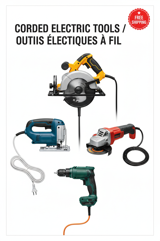 Corded Electric Tools / Outils Électriques à Fil Banner