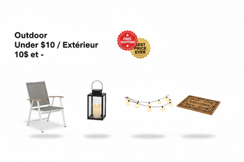 Outdoor Under $10 / Extérieur 10$ et -