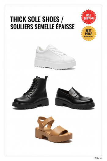 Thick Sole Shoes / Souliers Semelle Épaisse
