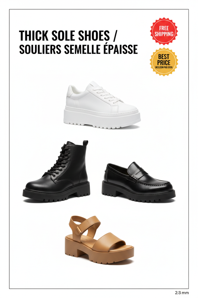 Thick Sole Shoes / Souliers Semelle Épaisse