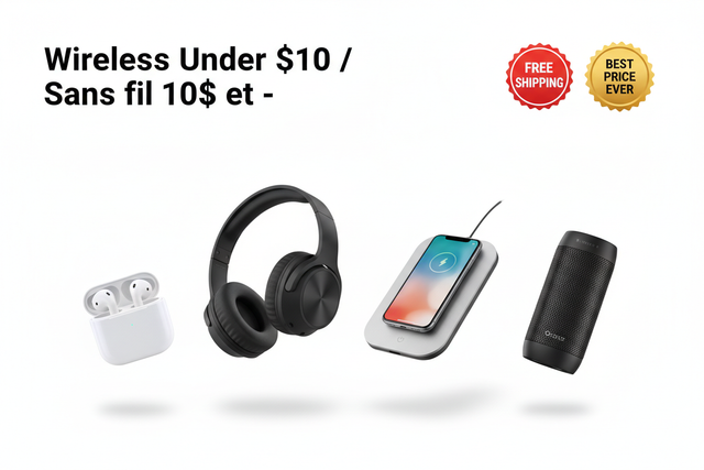 Wireless Under $10 / Sans fil 10$ et -