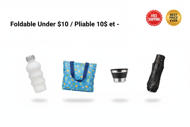 Foldable Under $10 / Pliable 10$ et -