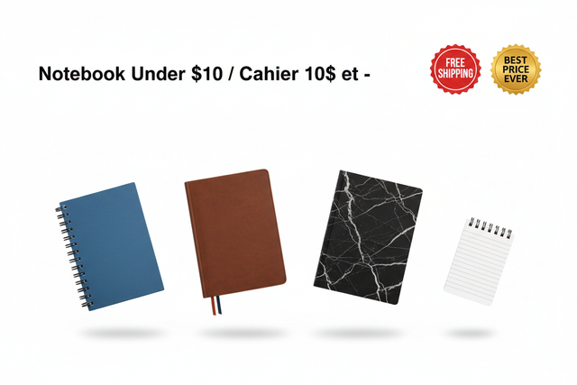 Notebook Under $10 / Cahier 10$ et -