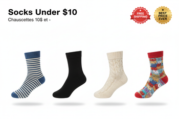 Socks Under $10 / Chaussettes 10$ et -