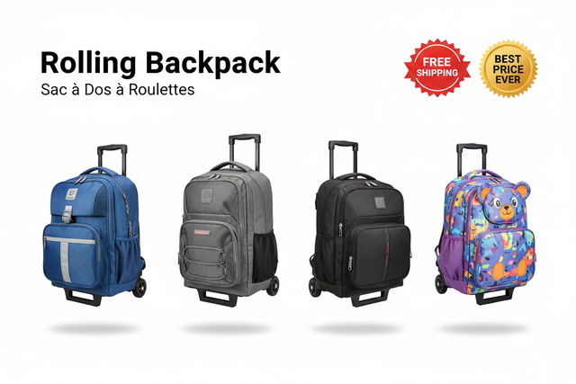 Rolling Backpack / Sac à Dos à Roulettes