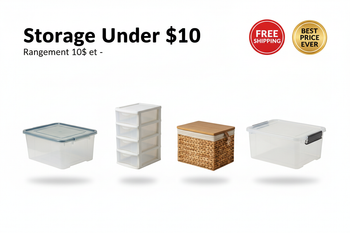 Storage Under $10 / Rangement 10$ et -