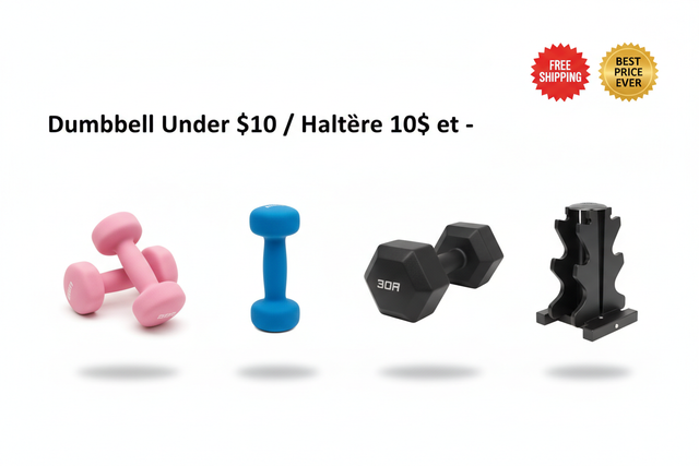 Dumbbell Under $10 / Haltère 10$ et -