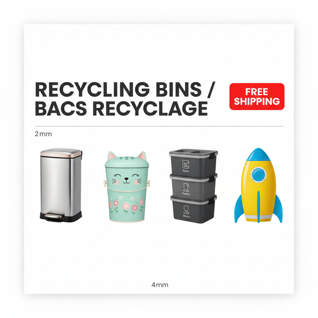 Recycling Bins / Bacs Recyclage//++
