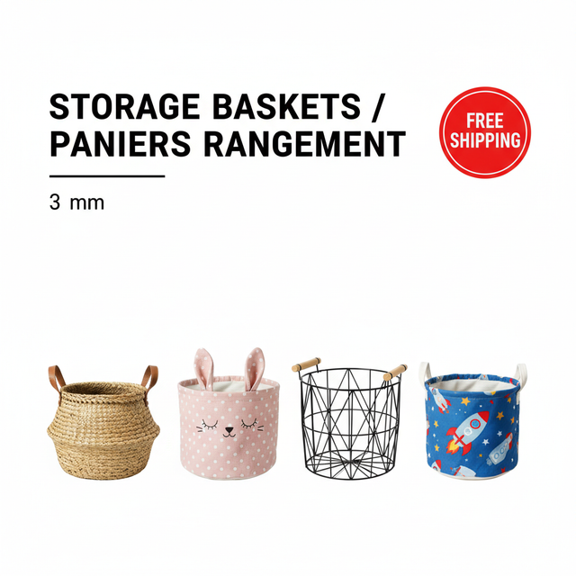 Storage Baskets / Paniers Rangement//++