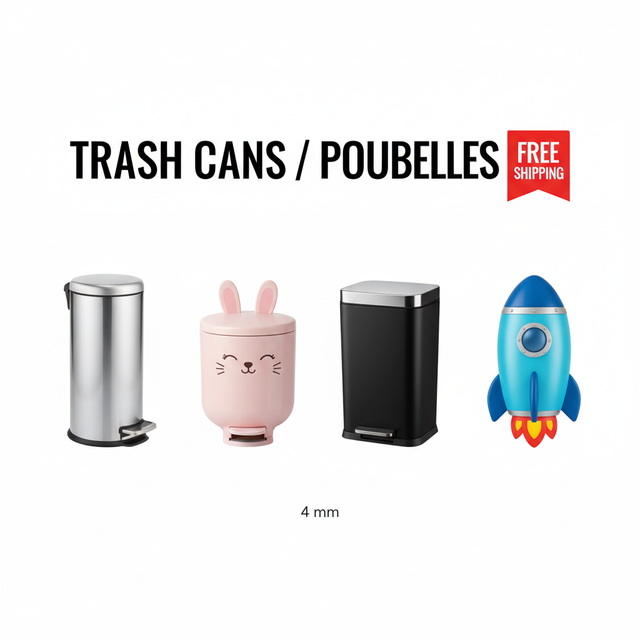 Trash Cans / Poubelles//++