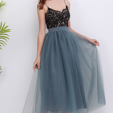 Amazon Explosions Women's European and American 4-Layer Mesh Puffy Skirt tulle skirtebay Explosions Floor Skirt