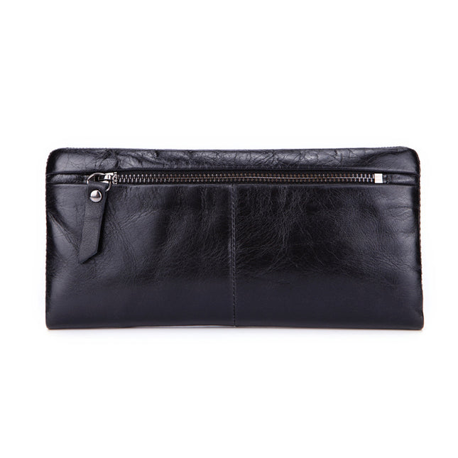 Hot-Selling Genuine Leather Men's Wallet, Business Casual Long Clutch Bag with Multiple Card Slots, Vintage Style Cowhide Men's Bag