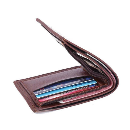 Manufacturer Wholesale Short Men's Wallet Can Be Customized Pv Leather Card Holder Men's Wallet Coin Purse Drop Shipping