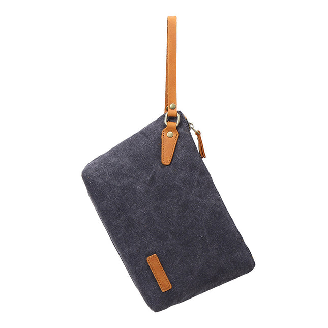 Wholesale New Canvas Men's Clutch Bag European and American Retro Clutch Bag Change Key Portable Storage Bag Small Bag