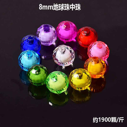 Acrylic 8mm Earth Beads 10mm96 Facet Beads in Beads diy Handmade Beaded Rose Beads Apple Loose Beads
