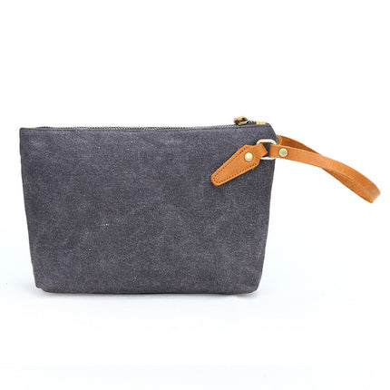 Wholesale New Canvas Men's Clutch Bag European and American Retro Clutch Bag Change Key Portable Storage Bag Small Bag