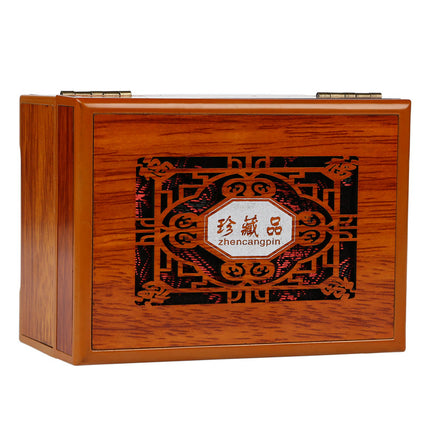 Wooden jade jewelry jade jewelry box hollow collection solid wood bracelet pendant piece packaging box wholesale