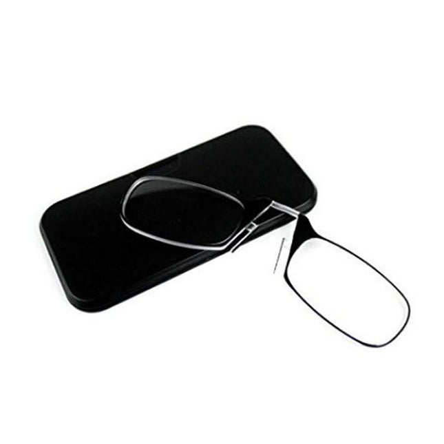 Unisex Legless Nose Presbyoscopic Glasses for the Elderly Sticky Mobile Phone Portable Presbyoscopic Glasses Ultra-thin Glasses Case