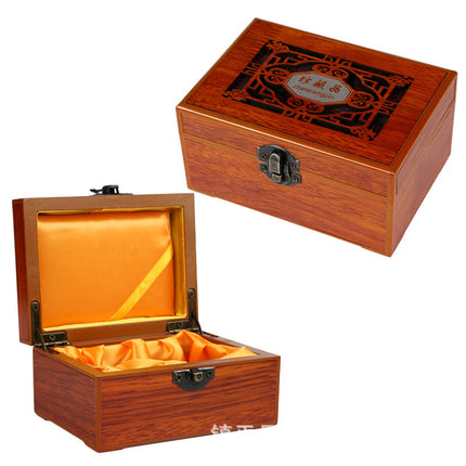 Wooden jade jewelry jade jewelry box hollow collection solid wood bracelet pendant piece packaging box wholesale