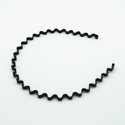 Iron black bottom wave spiral sports head hoop head buckle bath fine hairpin men's and girls universal wash hair hoop wholesale