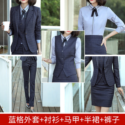 Professional Suit for Women 2024 New Plaid Formal Suit for Women, Small Suit, Fashionable Elegant, Business Elegant Suit for Women