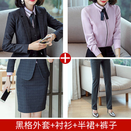 Professional Suit for Women 2024 New Plaid Formal Suit for Women, Small Suit, Fashionable Elegant, Business Elegant Suit for Women