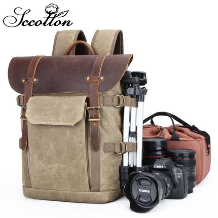 Seven-Color Cotton Retro Backpack Photography Bag Slr Camera Bag Waterproof Batik Canvas Fashionable Digital Camera Backpack