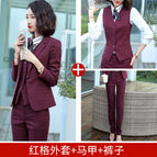 Red suit + waistcoat + trousers / S
