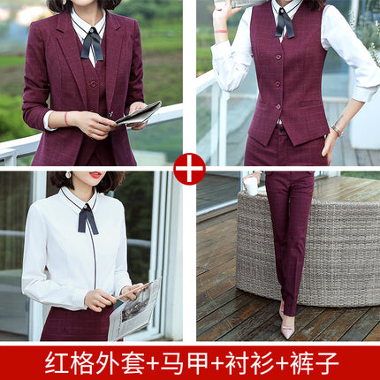 Professional Suit for Women 2024 New Plaid Formal Suit for Women, Small Suit, Fashionable Elegant, Business Elegant Suit for Women