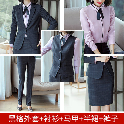 Professional Suit for Women 2024 New Plaid Formal Suit for Women, Small Suit, Fashionable Elegant, Business Elegant Suit for Women