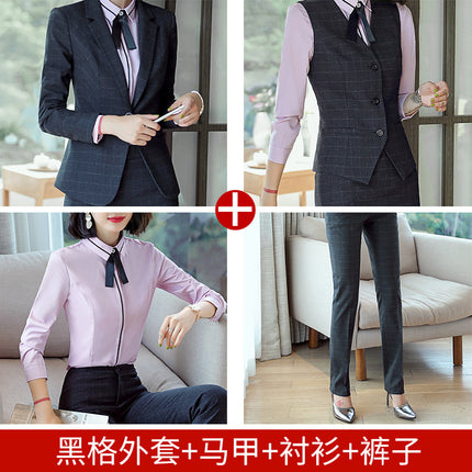 Professional Suit for Women 2024 New Plaid Formal Suit for Women, Small Suit, Fashionable Elegant, Business Elegant Suit for Women