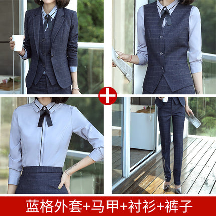 Professional Suit for Women 2024 New Plaid Formal Suit for Women, Small Suit, Fashionable Elegant, Business Elegant Suit for Women