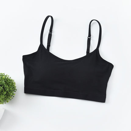 Cotton Five-Finger Cup with Chest Pad Small Vest Women's Short Sling Tube Top Wear-Free Underwear Cup All-in-One Bra B