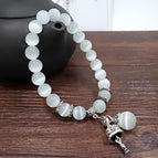 S482 white cat eye Diamond Bell