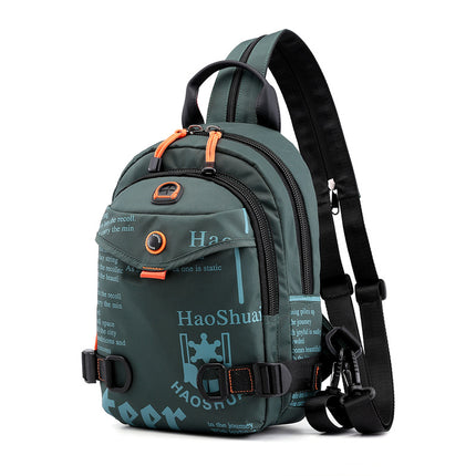 Factory direct new outdoor men's chest bag multi-functional fashion shoulder bag waterproof nylon cloth shoulder messenger bag