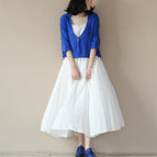 Short sleeve cardigan Blue / Free size