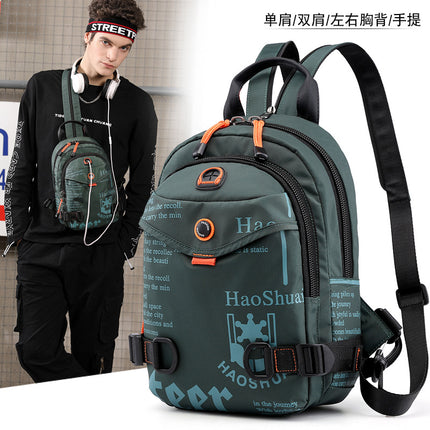 Factory direct new outdoor men's chest bag multi-functional fashion shoulder bag waterproof nylon cloth shoulder messenger bag