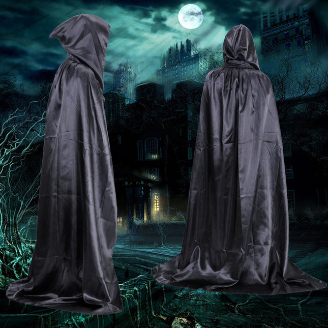 Halloween Costume Adult cosplay Death Cloak Performance Costume Black Wizard Robe Cloak Vampire