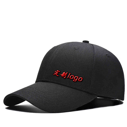 Amazon Cross-Border High-End Pure Cotton Six-Panel Baseball Cap Manufacturer In-Stock Thickened Sun Hat with Printed Embroidery