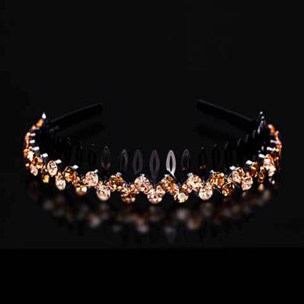 Wholesale Internet celebrity toothed non-slip headband hair band women's hairpin hair clip headdress women's all-match rhinestone hair pressing hair ring
