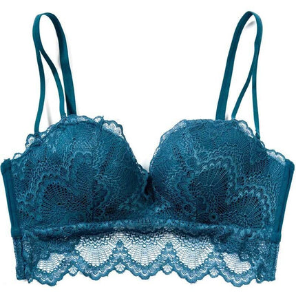 Huamei Summer New Lace Princess Massage Palm Cup Sexy Bra Comfortable Gather-up No Rings Underwear Set