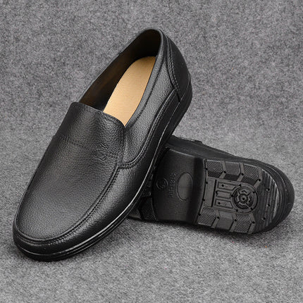 Spring and Autumn Rain Shoes Business Black Imitation Leather Waterproof Shoes Pvc Plastic Anti-Slip Work Rubber Shoes Classic Kitchen Shoes 1218