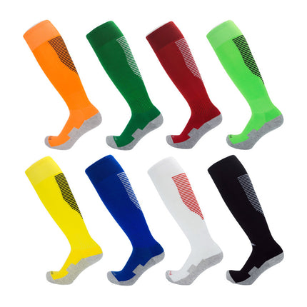Cross-Border Autumn and Winter Over-The-Knee Towel Bottom Football Socks for Women and Men Breathable Children's Warm Stockings Sports Socks Wholesale