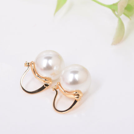 Simple and Versatile Tassel Design Earrings, Elegant Red Pearl Earrings, Available in Three Colors, 14mm Imitation Pearl Earrings