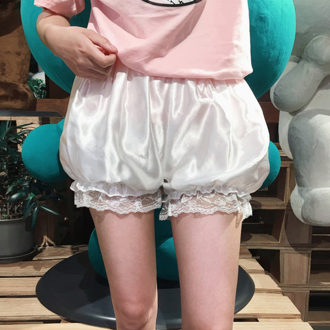 Factory in stock lace three-point lantern pumpkin shorts anti-light safety pants leggings women can wear summer