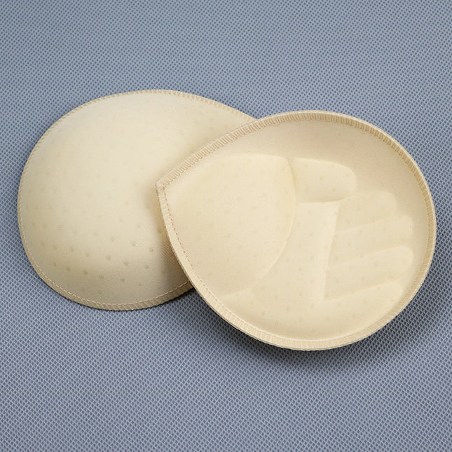 Thickened Triangle Intimates Overlock Sponge Breast Pad Inserts, Thin Top and Thick Bottom Round Sponge Swimsuit Sponge Cup