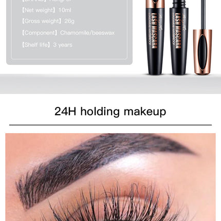 Extension 4D Pure Silk Fiber Lash Mascara Makeup Waterproof Ultra Black Volume and Length Thick lash Extension Makeup  Eyelash