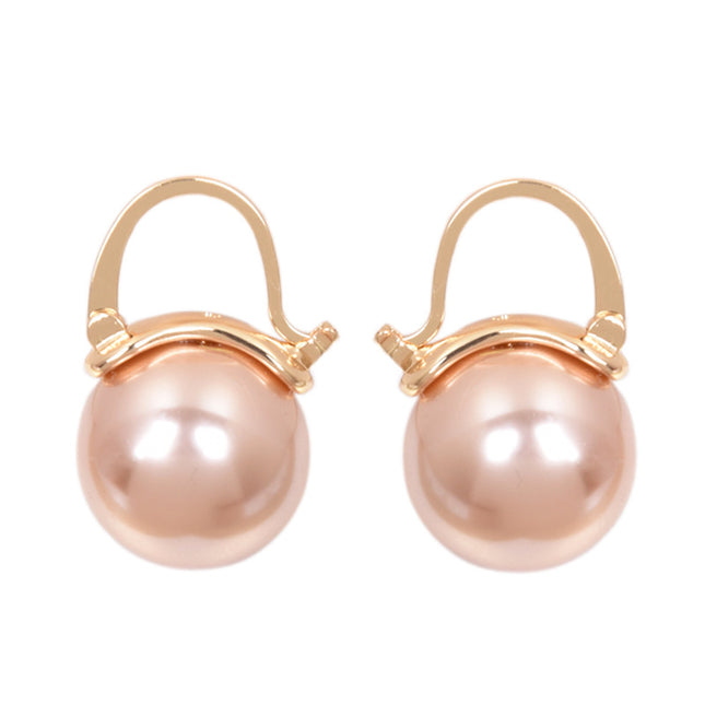 Simple and Versatile Tassel Design Earrings, Elegant Red Pearl Earrings, Available in Three Colors, 14mm Imitation Pearl Earrings