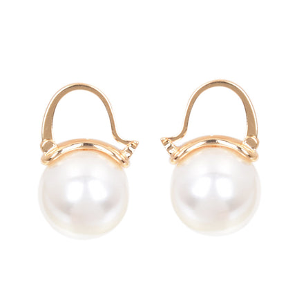 Simple and Versatile Tassel Design Earrings, Elegant Red Pearl Earrings, Available in Three Colors, 14mm Imitation Pearl Earrings