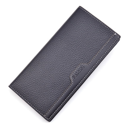 New Men's Wallet Men's Long Wallet Men's Multi-Card Large Capacity Fashionable Stitching Thin Soft Wallet Suit Bag